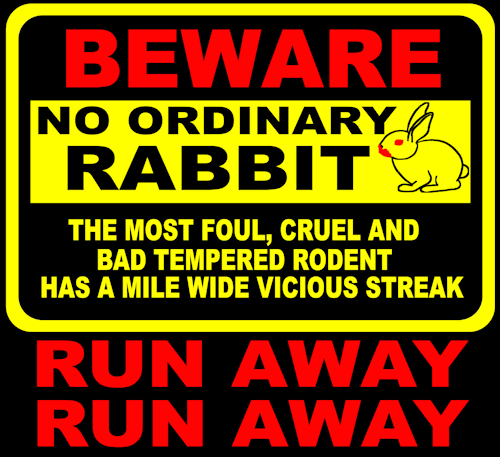 (image for) Beware - No Ordinary Rabbit T-Shirt